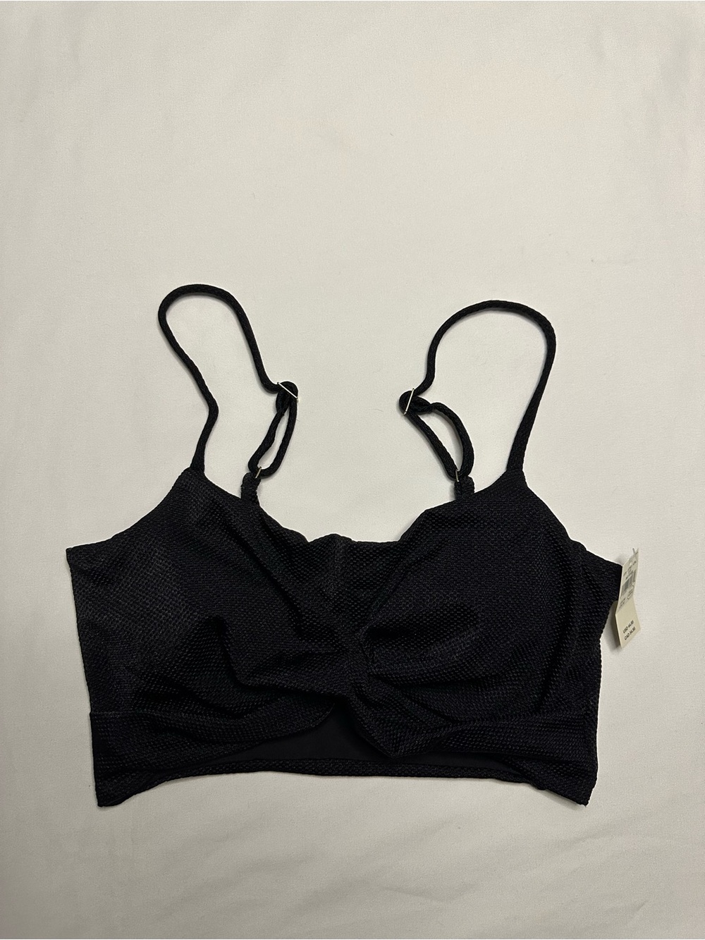 NWT Aerie black swim top with twist front detail